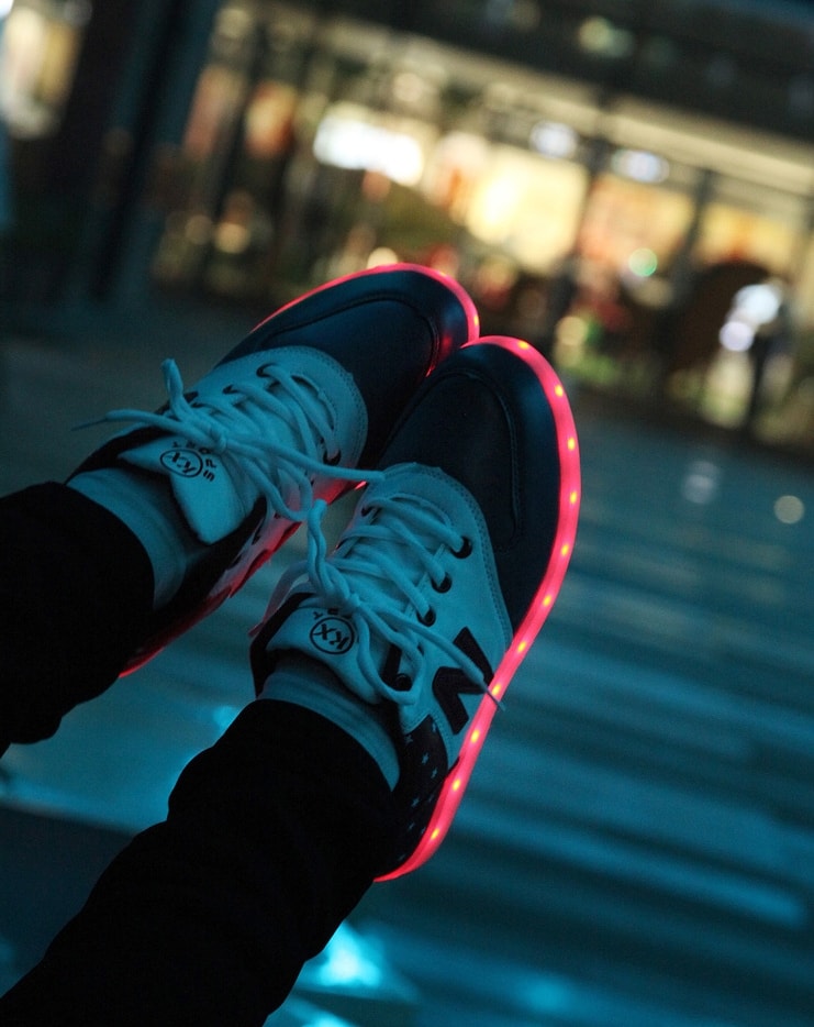 Red Colorful LED Sport Shoes - Unisex Adult