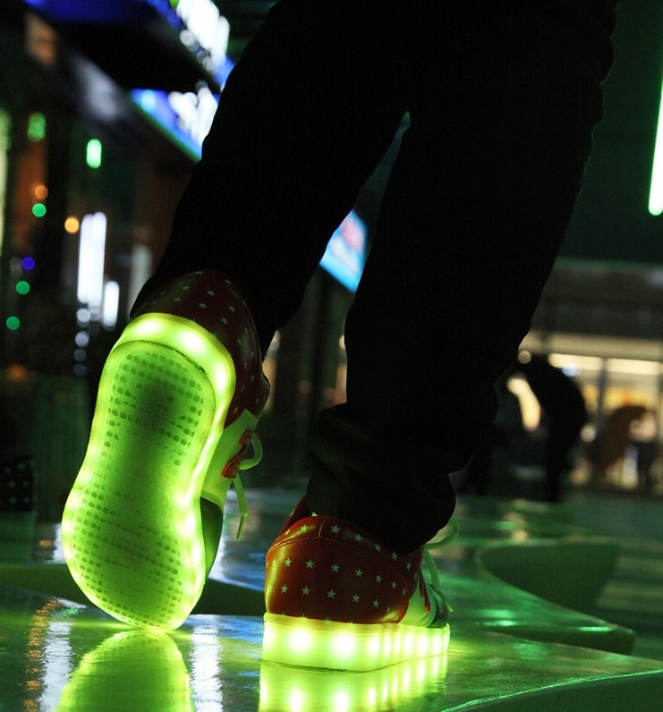 Red Colorful LED Sport Shoes - Unisex Adult