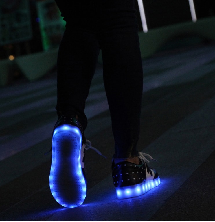 Black LED Sport Shoes - Unisex Adult