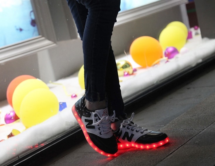 Black LED Sport Shoes - Unisex Adult