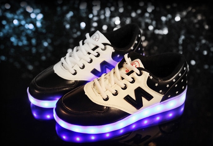 Black LED Sport Shoes - Unisex Adult