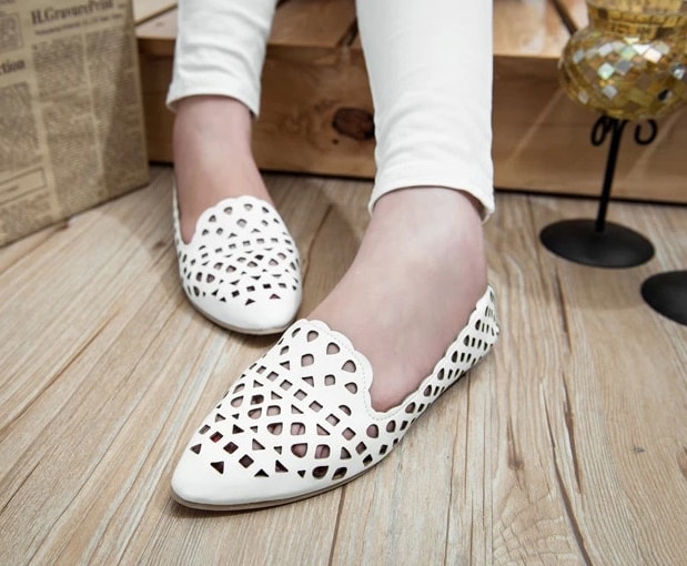 White Casual Retro Shoes