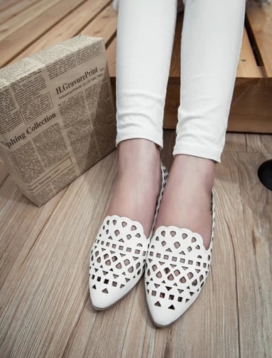 White Casual Retro Shoes