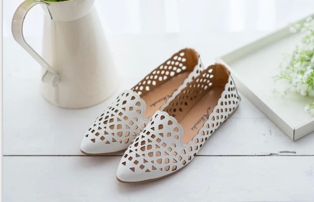 White Casual Retro Shoes