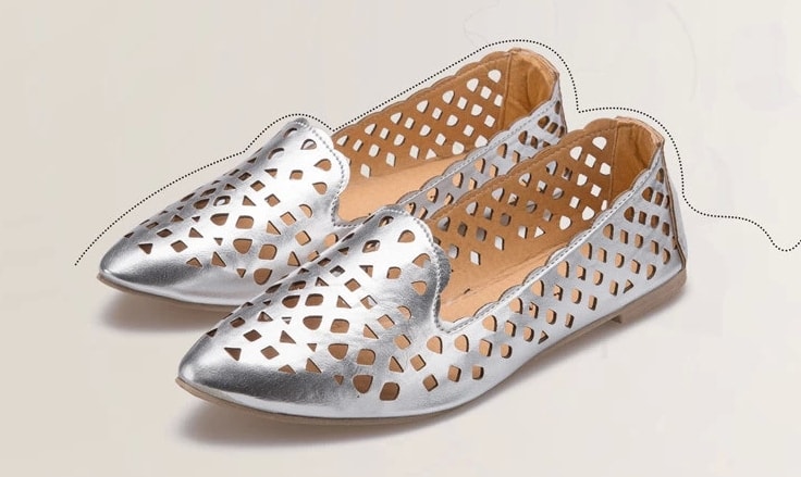 Silver Casual Retro Shoes