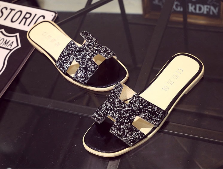 Black Fashion Korea Sandals