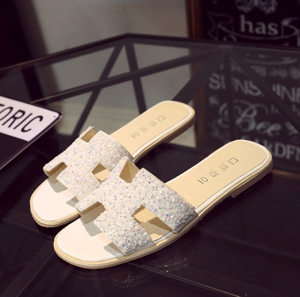 White Fashion Sandals Korea