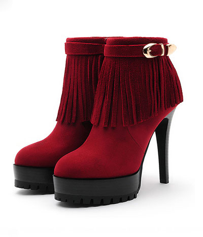 Red High Heel Boots U&X Original