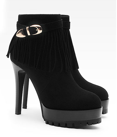 Black High Heel Boots U&X Original