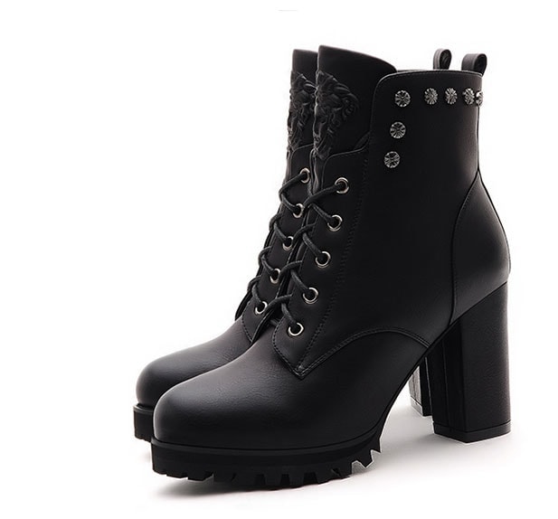 Black High Heel Boots Moolecole Original