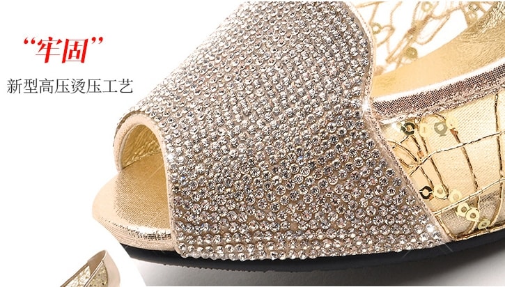 Golden Mid Heel Lace Shoe Moolecole Original