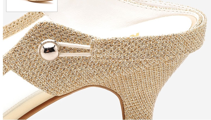 Gold Sequined Shoe Moolecole Original