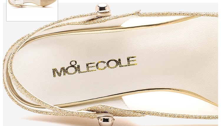 Gold Sequined Shoe Moolecole Original