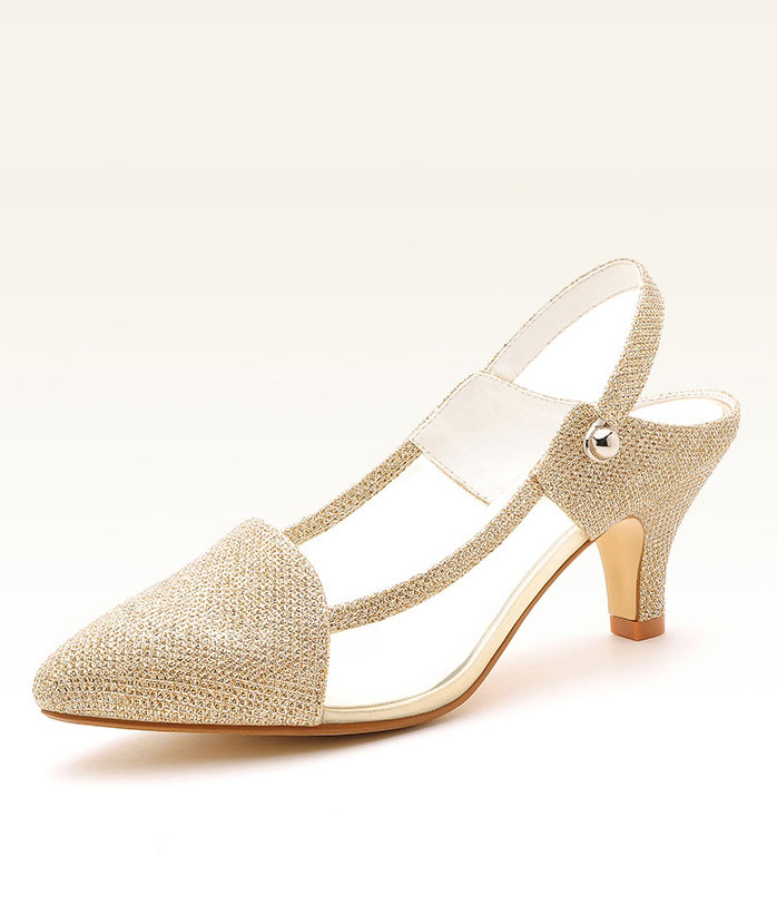 Gold Sequined Shoe Moolecole Original