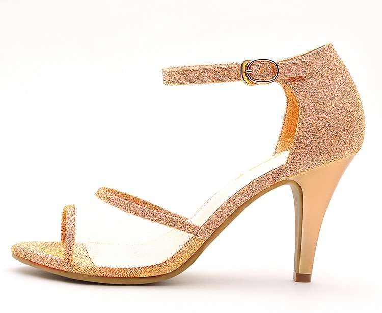 Gold Mesh High Heel Shoe Moolecole Original