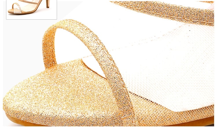 Gold Mesh High Heel Shoe Moolecole Original