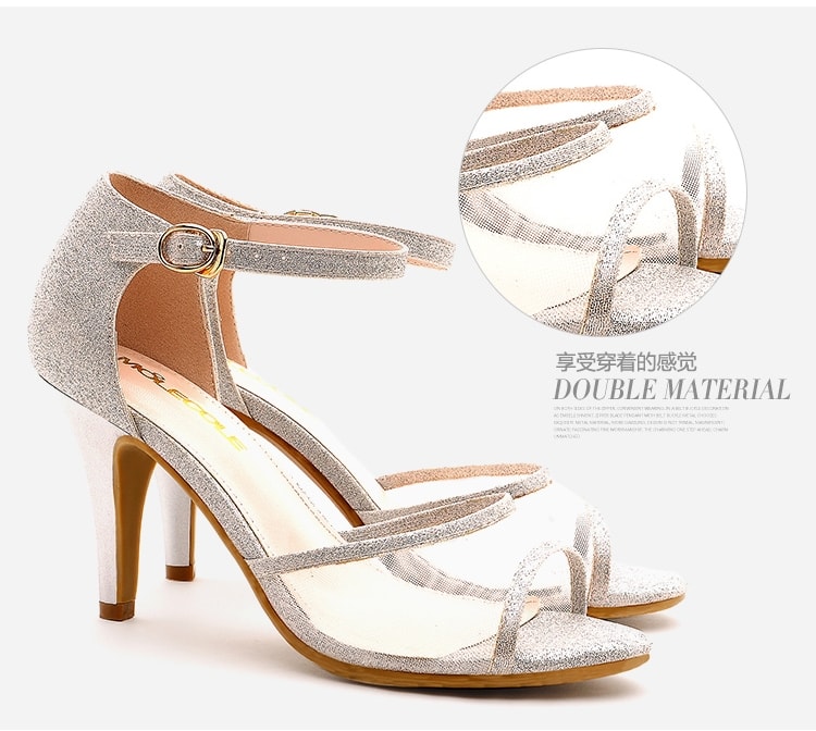 Silver Mesh High Heel Shoe Moolecole Original