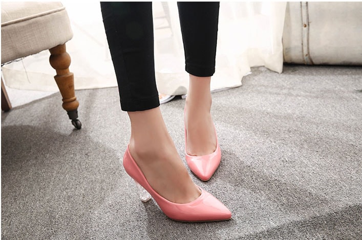 Pink High Heeled LED Shoes - Female