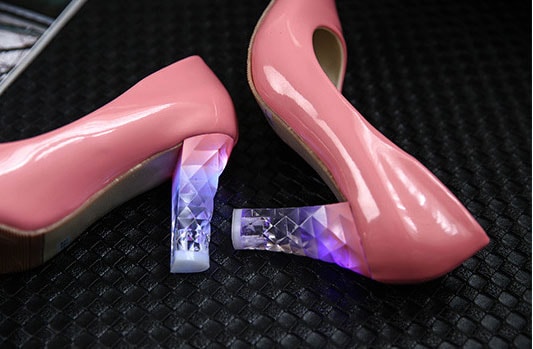 Pink High Heeled LED Shoes - Female