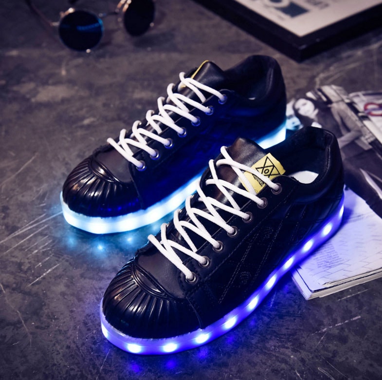 Black Casual LED Shoes - Female