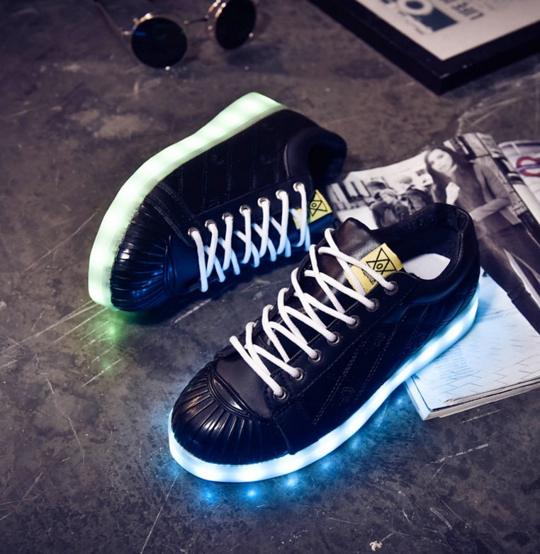 Black Casual LED Shoes - Female