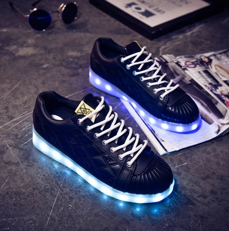 Black Casual LED Shoes - Female