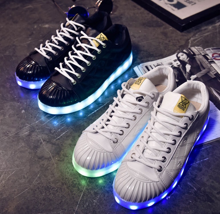 Black Casual LED Shoes - Female