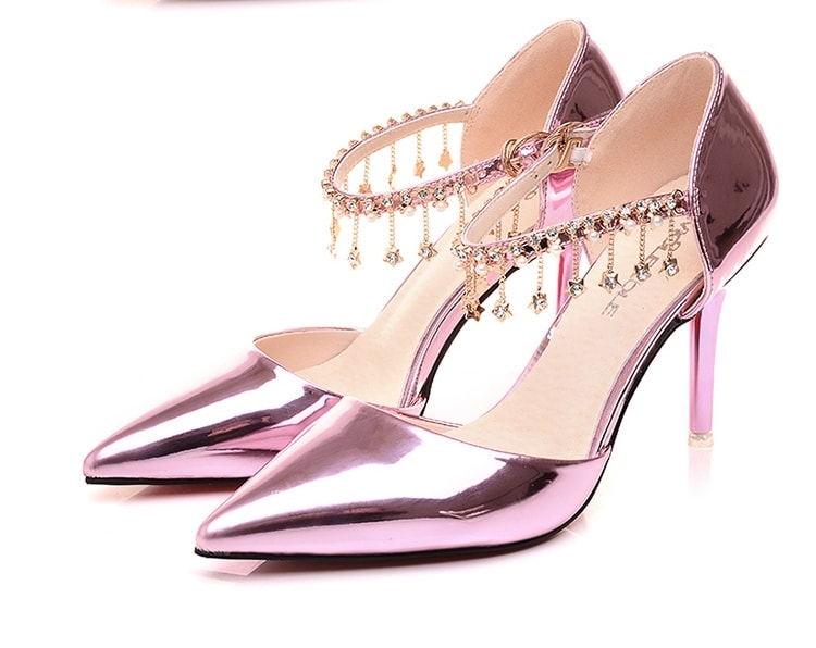 Pink High Heel Pointed Shoe Moolecole Original