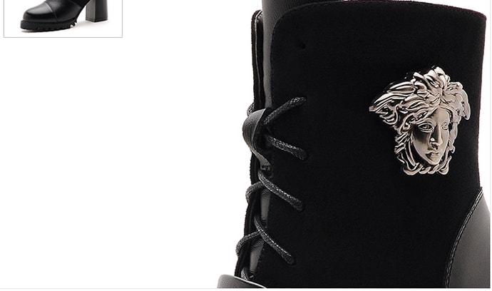 Black Bikers Emblem Boots Moolecole Original