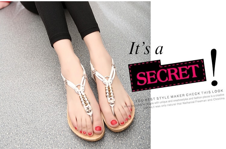 White Bohemian Sandal Import