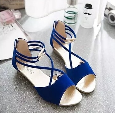 Blue Bohemian Roman Sandals Import