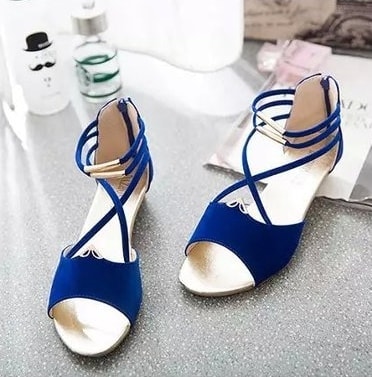 Blue Bohemian Roman Sandals Import