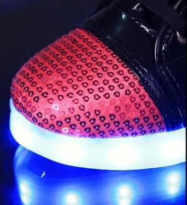 Black Angel Wing LED Shoes - Kids