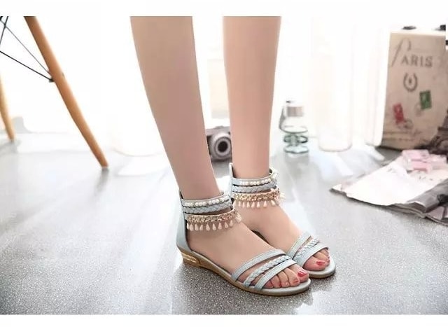 Light Blue Bohemian Sandal Import