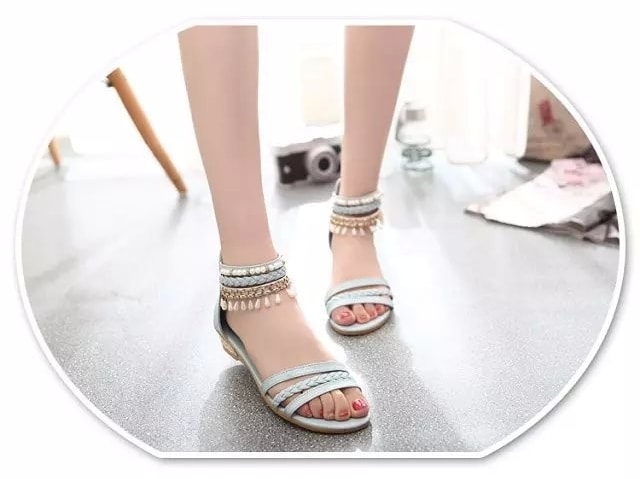 Light Blue Bohemian Sandal Import