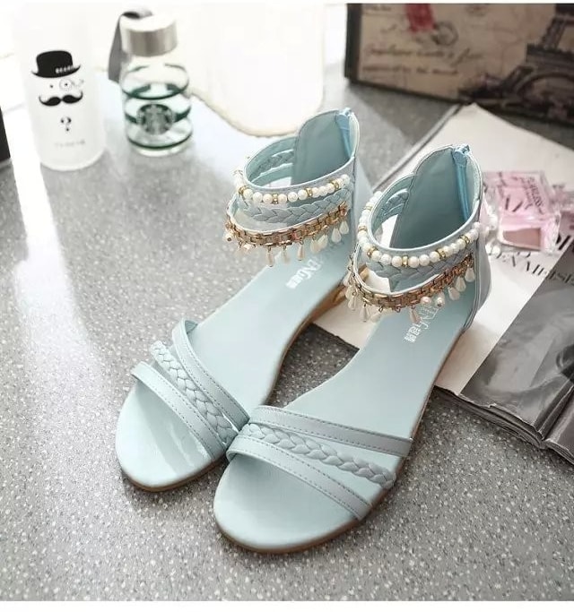 Light Blue Bohemian Sandal Import