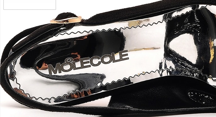 Black Gems Inlaid Sandal Moolecole Original