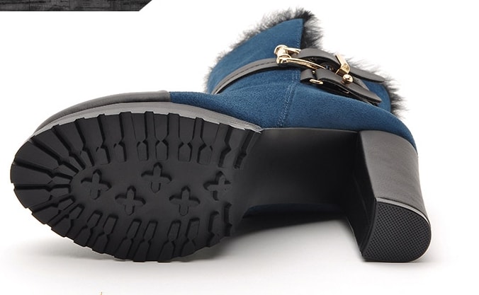 Blue Fur Boots Moolecole Original