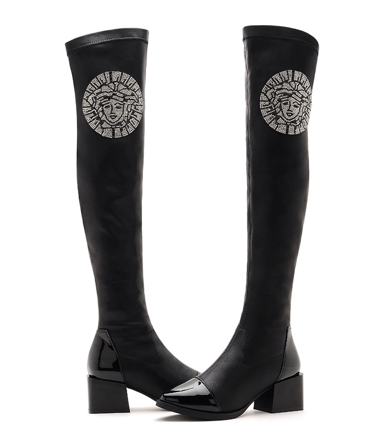 Black High Knee Boot Moolecole Original