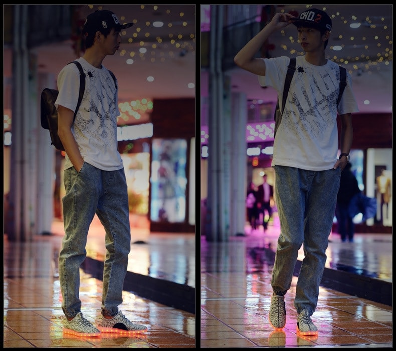 Red Casual Luminous LED Shoes - Unisex Adult