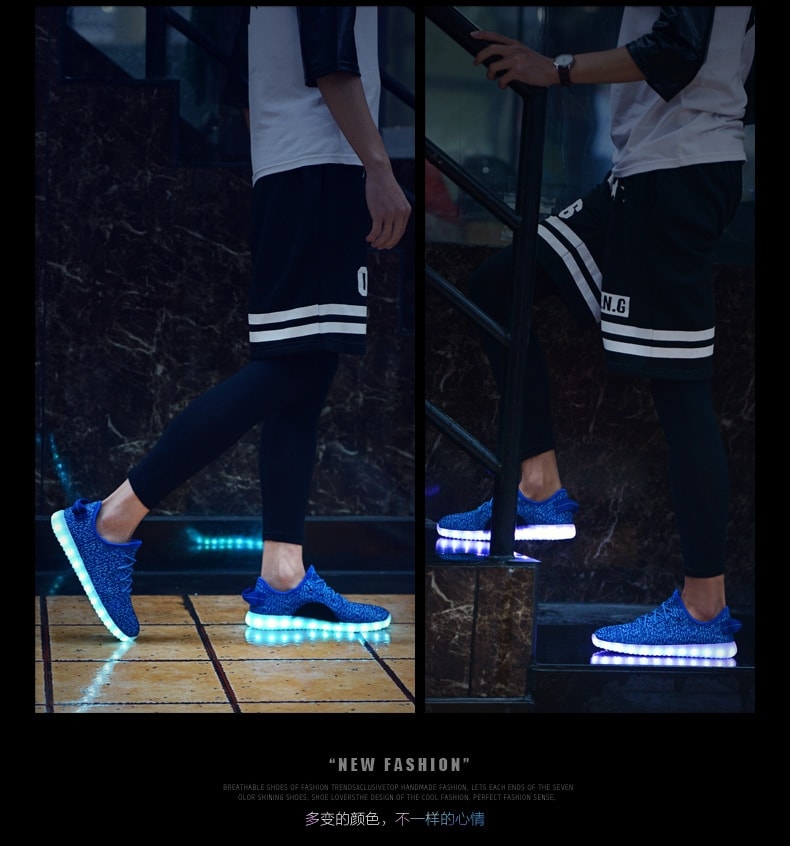 Red Casual Luminous LED Shoes - Unisex Adult