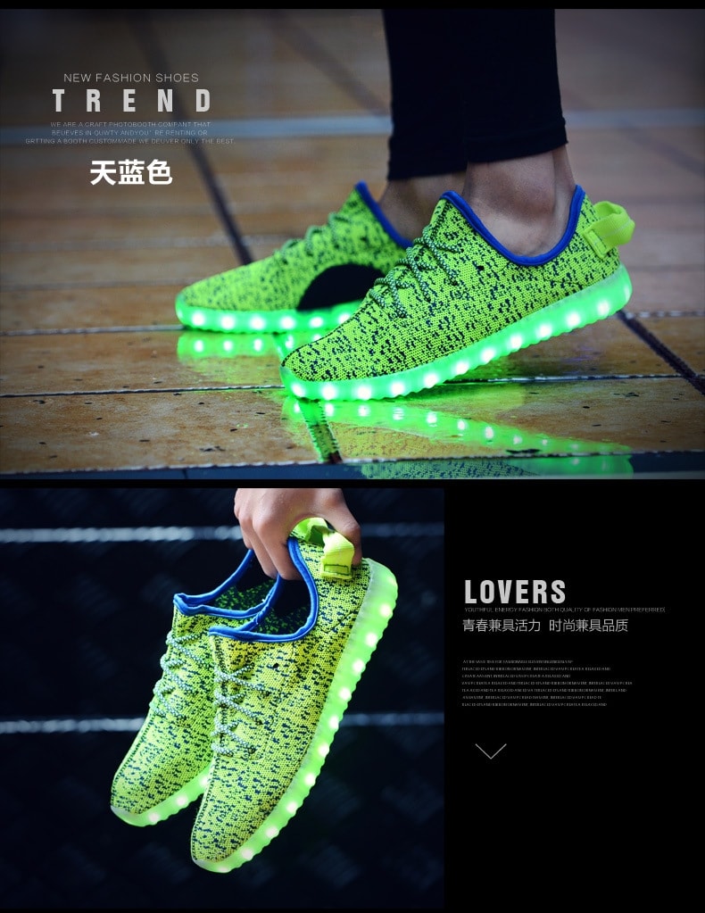 Black Casual LED Shoes - Unisex Adult