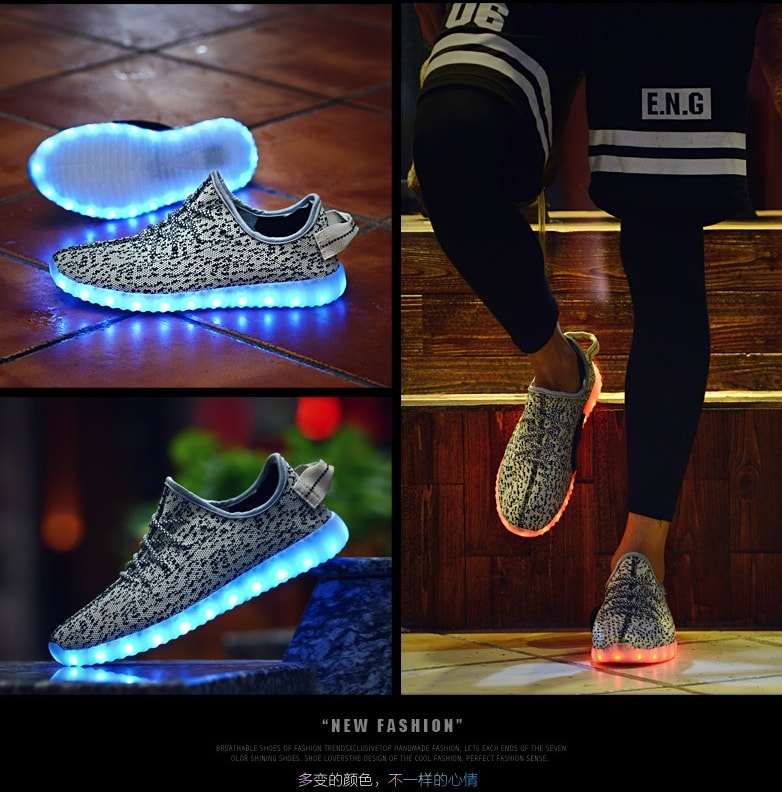 Black Casual LED Shoes - Unisex Adult