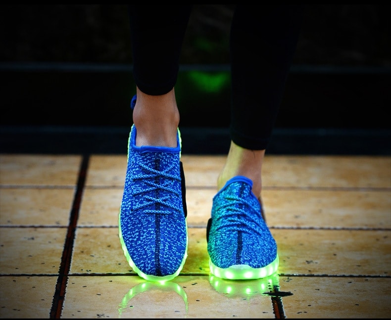 Green Casual Luminous LED Shoes - Unisex Adult