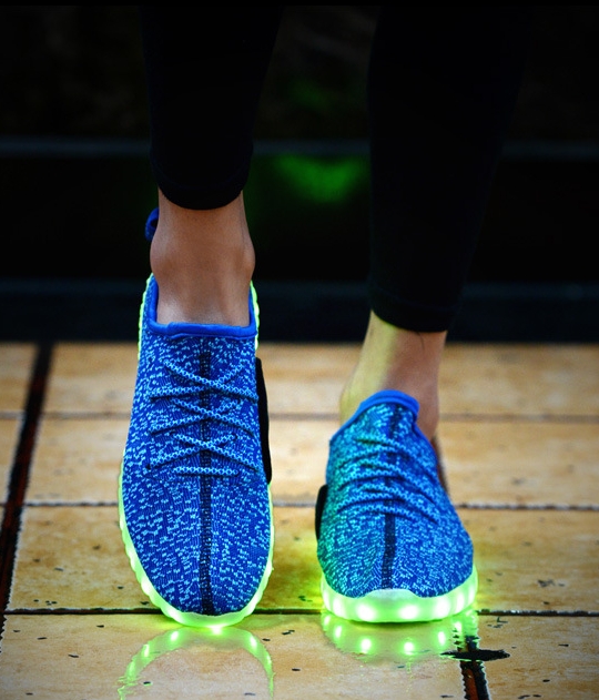 Blue Casual Luminous LED Shoes - Unisex Adult