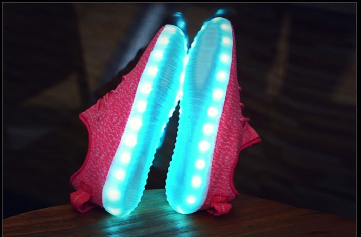 Pink Casual Luminous LED Shoes - Female