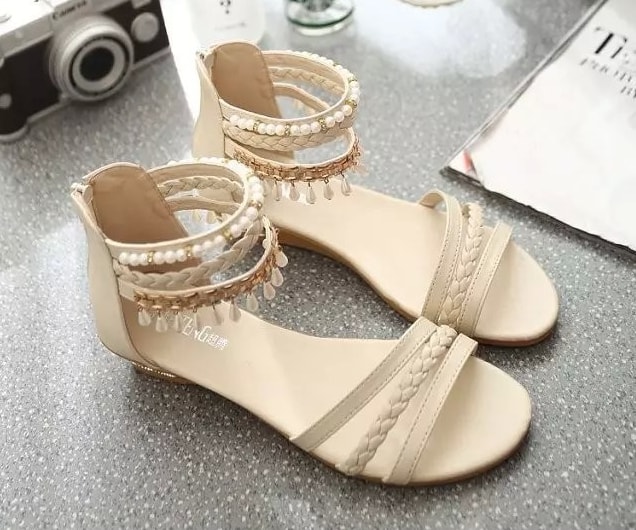 Beige Bohemian Sandal Import