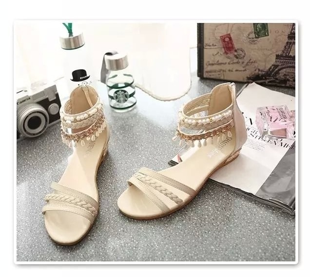 Beige Bohemian Sandal Import