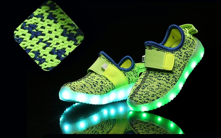 Green Strap Casual LED shoes - Kids