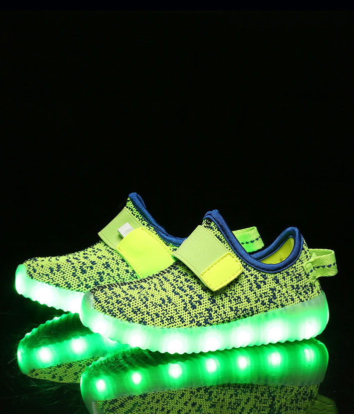 Green Strap Casual LED shoes - Kids